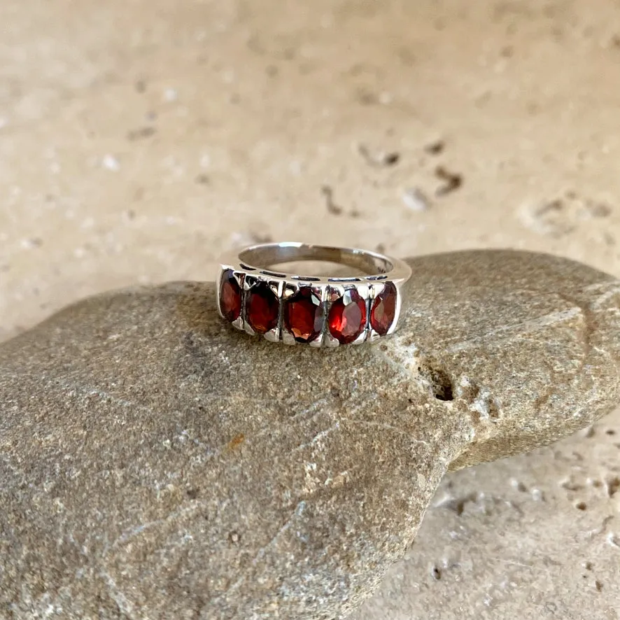 Garnet Ring - Eternity