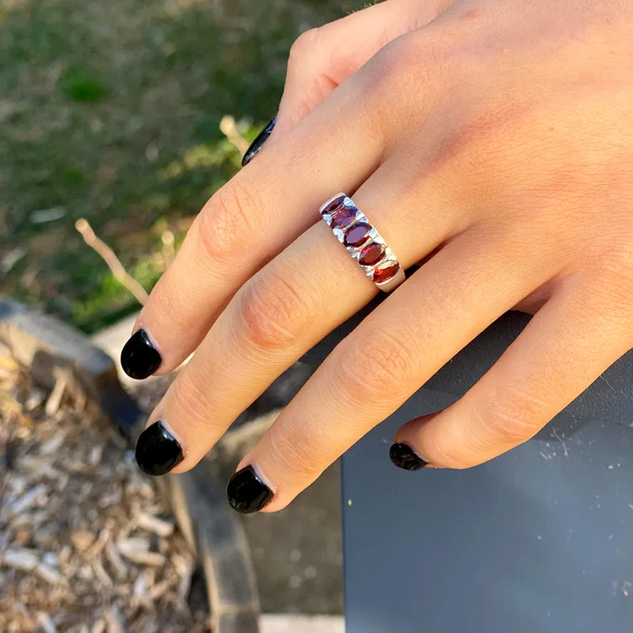 Garnet Ring - Eternity