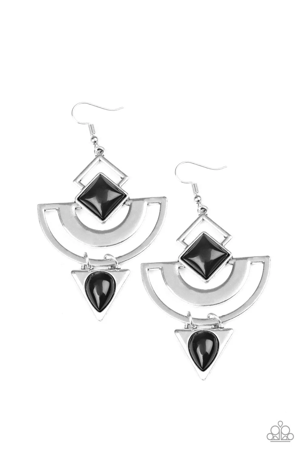 Geo Gypsy - Black - Earrings