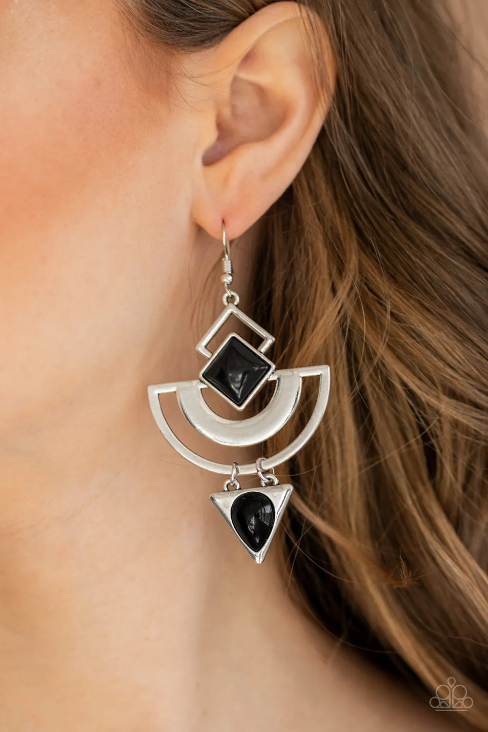 Geo Gypsy - Black - Earrings