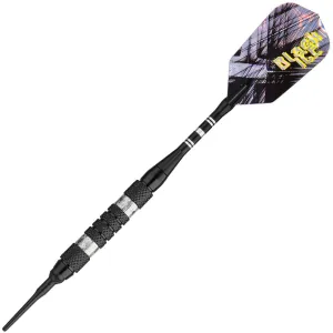 GLD Black Ice Soft Tip Darts - Black & Silver 16gm