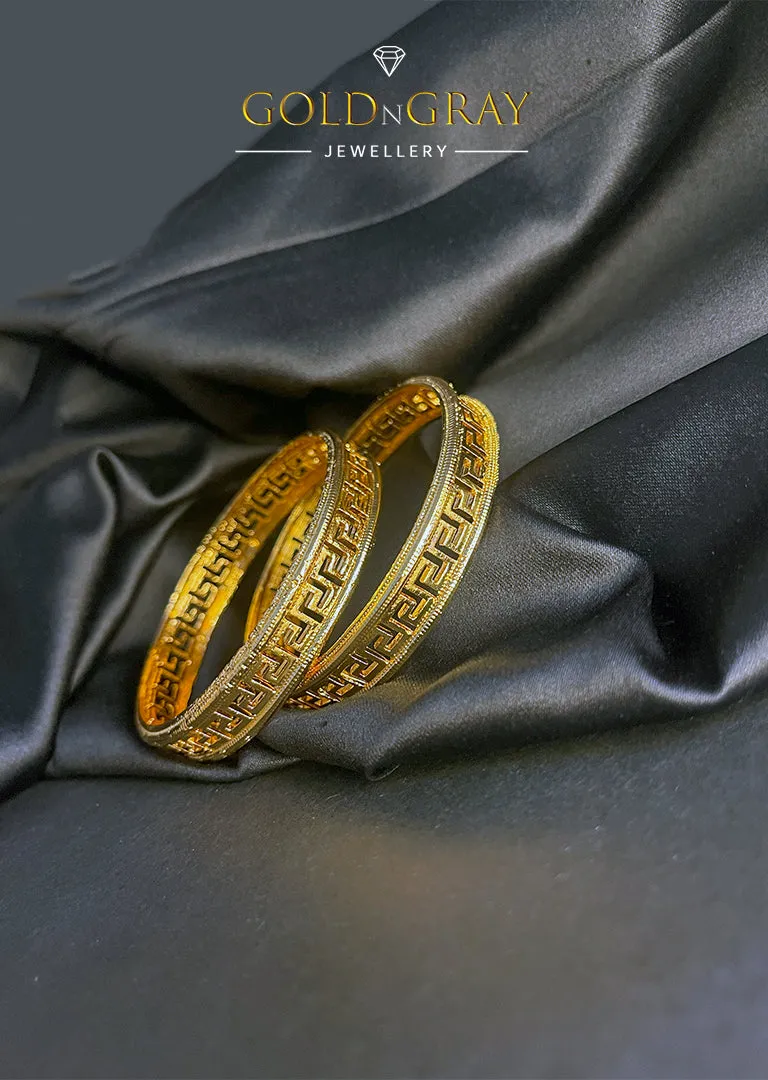 Gold Bangles for Ladies – Pair of Two | Imported Quality