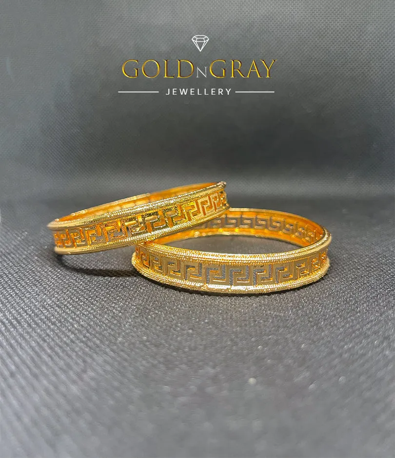 Gold Bangles for Ladies – Pair of Two | Imported Quality