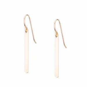 Gold Bar Dangle Earrings
