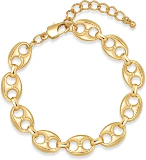 Gold Bracelets for Women Cuban Chain Bracelets Adjustable Chain Bracelet Jewelry Gift