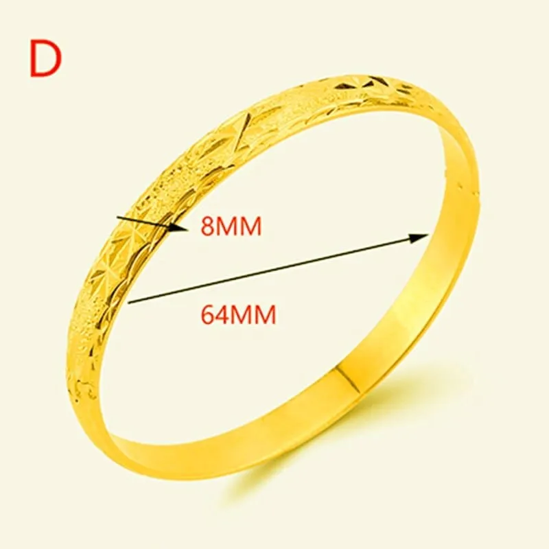 Gold Color Ethiopian Bangles for Women