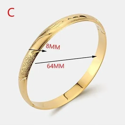 Gold Color Ethiopian Bangles for Women