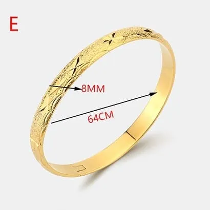 Gold Color Ethiopian Bangles for Women