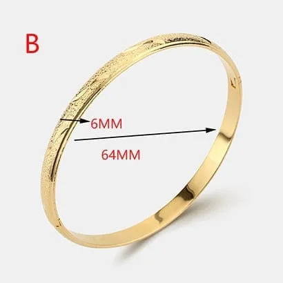 Gold Color Ethiopian Bangles for Women