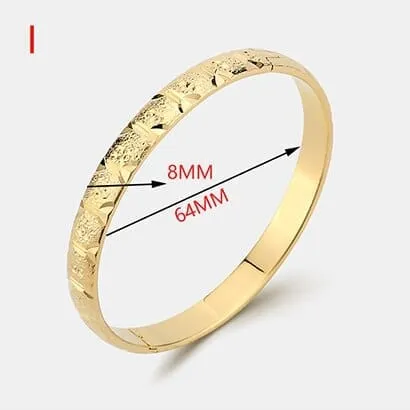 Gold Color Ethiopian Bangles for Women