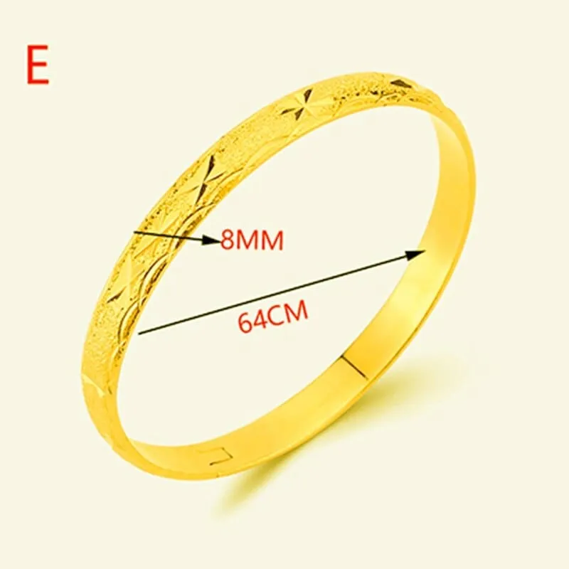 Gold Color Ethiopian Bangles for Women
