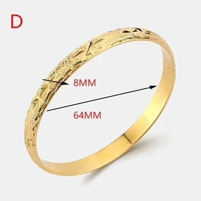 Gold Color Ethiopian Bangles for Women