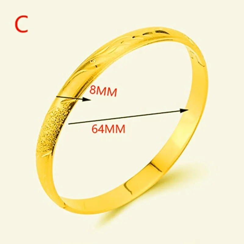 Gold Color Ethiopian Bangles for Women
