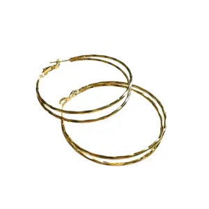 GOLD DOUBLE HOOP EARRINGS