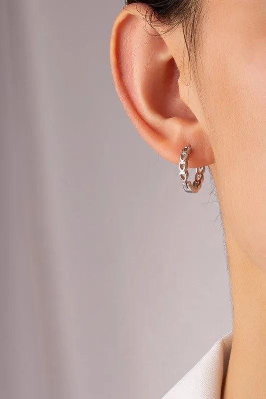 Heart Shape Hoop Earrings