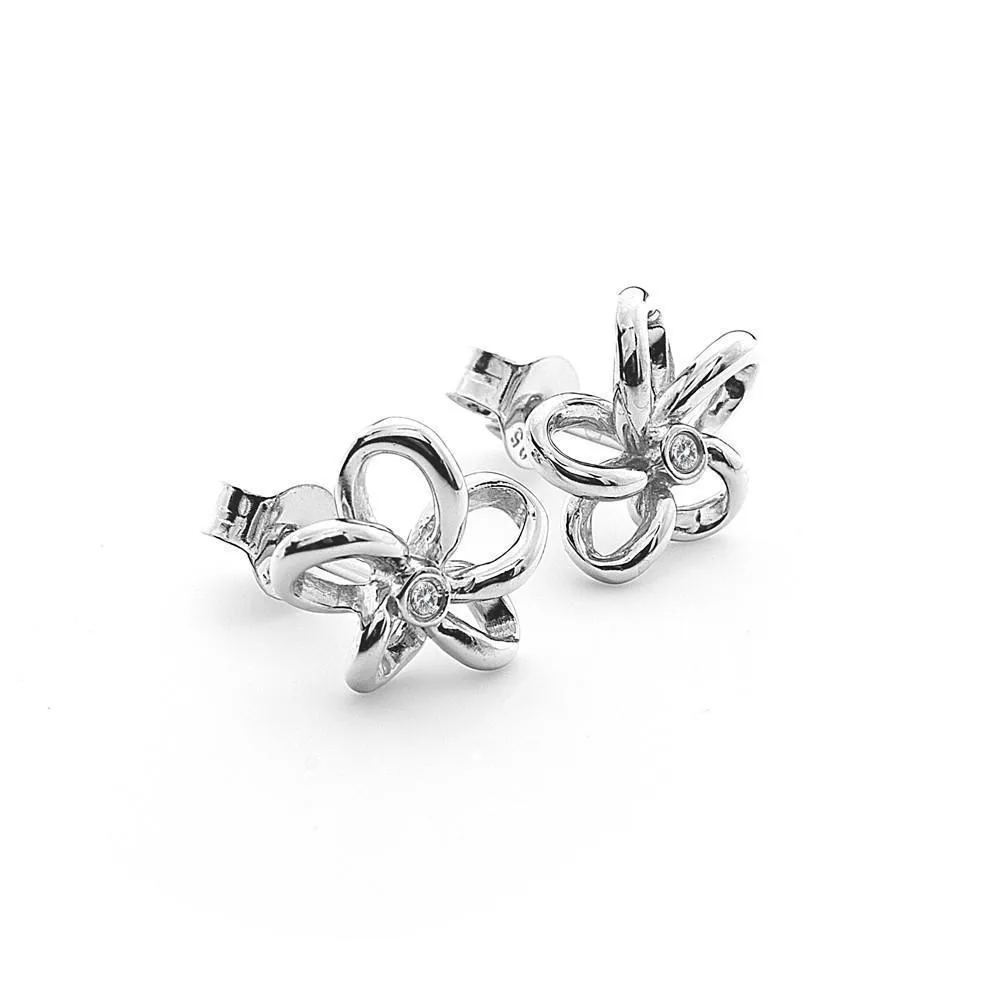 Hot Diamonds Plumeria Sterling Silver Earrings
