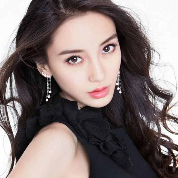 Hyperbole Temperament  Elegant Long Drop Earrings