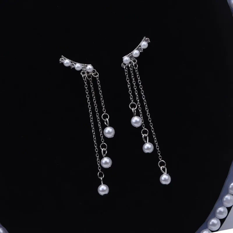 Hyperbole Temperament  Elegant Long Drop Earrings