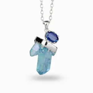 Kyanite & Aqua Aura Necklace