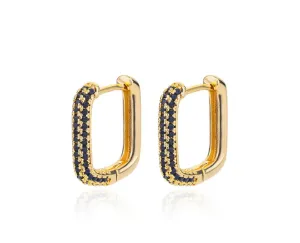 Layla - Black Gold Earring Small