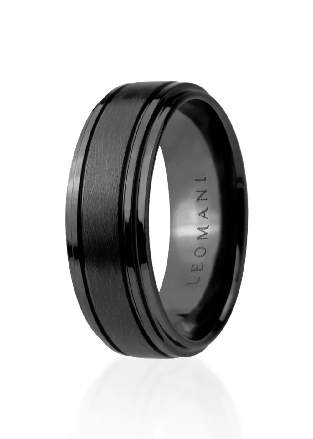Leon Ring in Black Ceramic