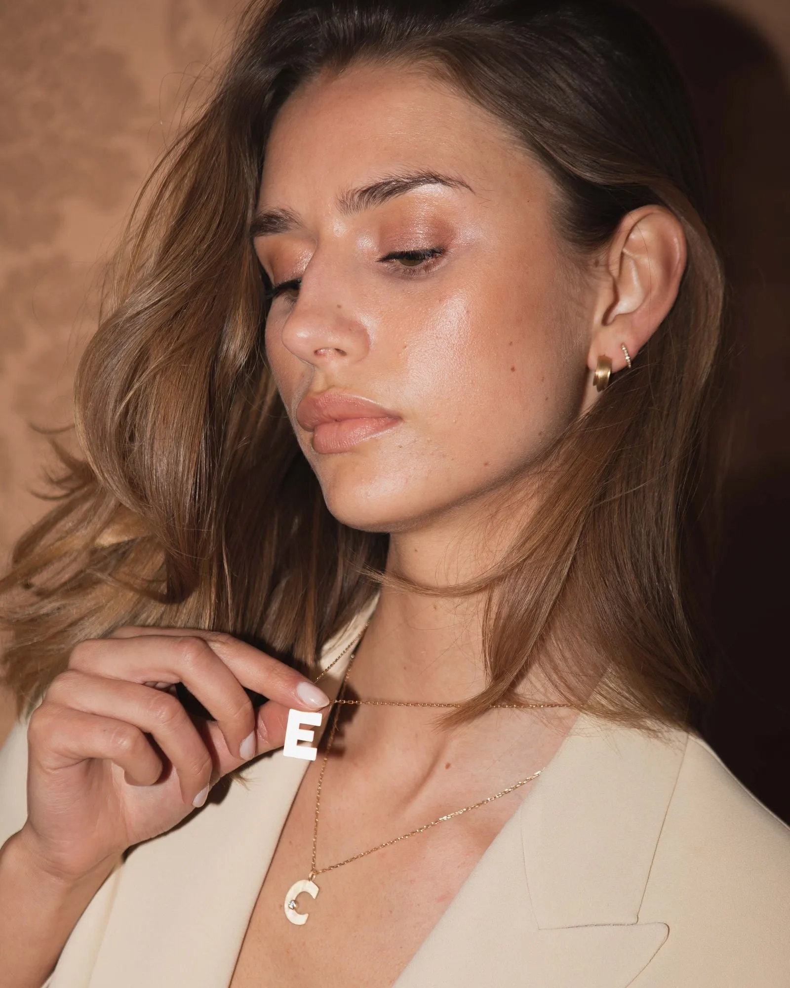 Letter Z 18K Gold Pendant