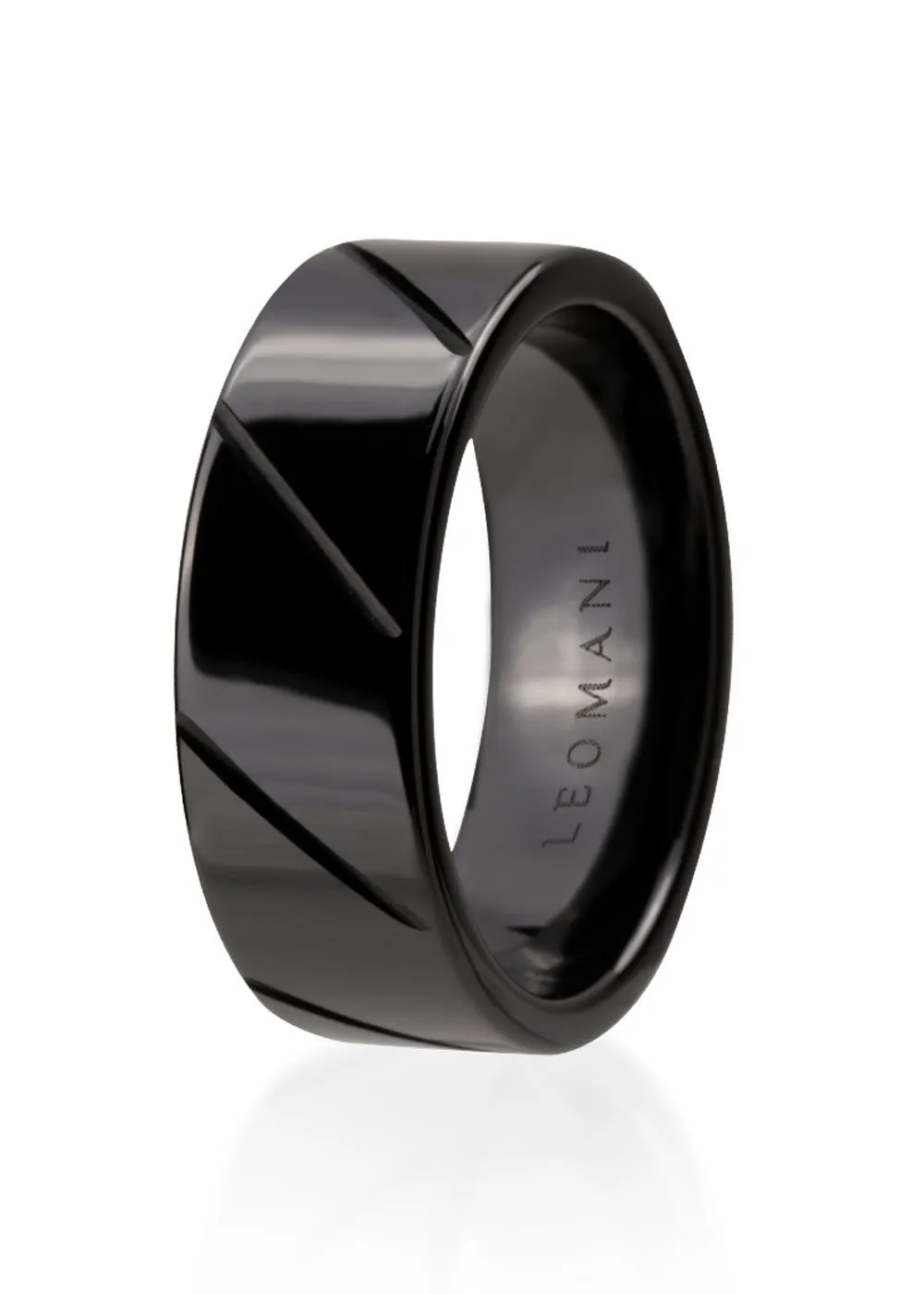 Lew Ring in Black Ceramic