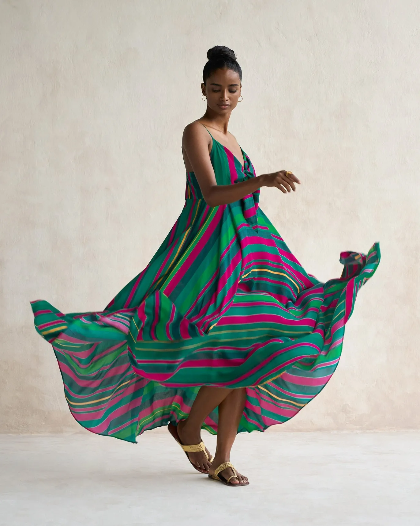 Long Strappy Dress - Multi