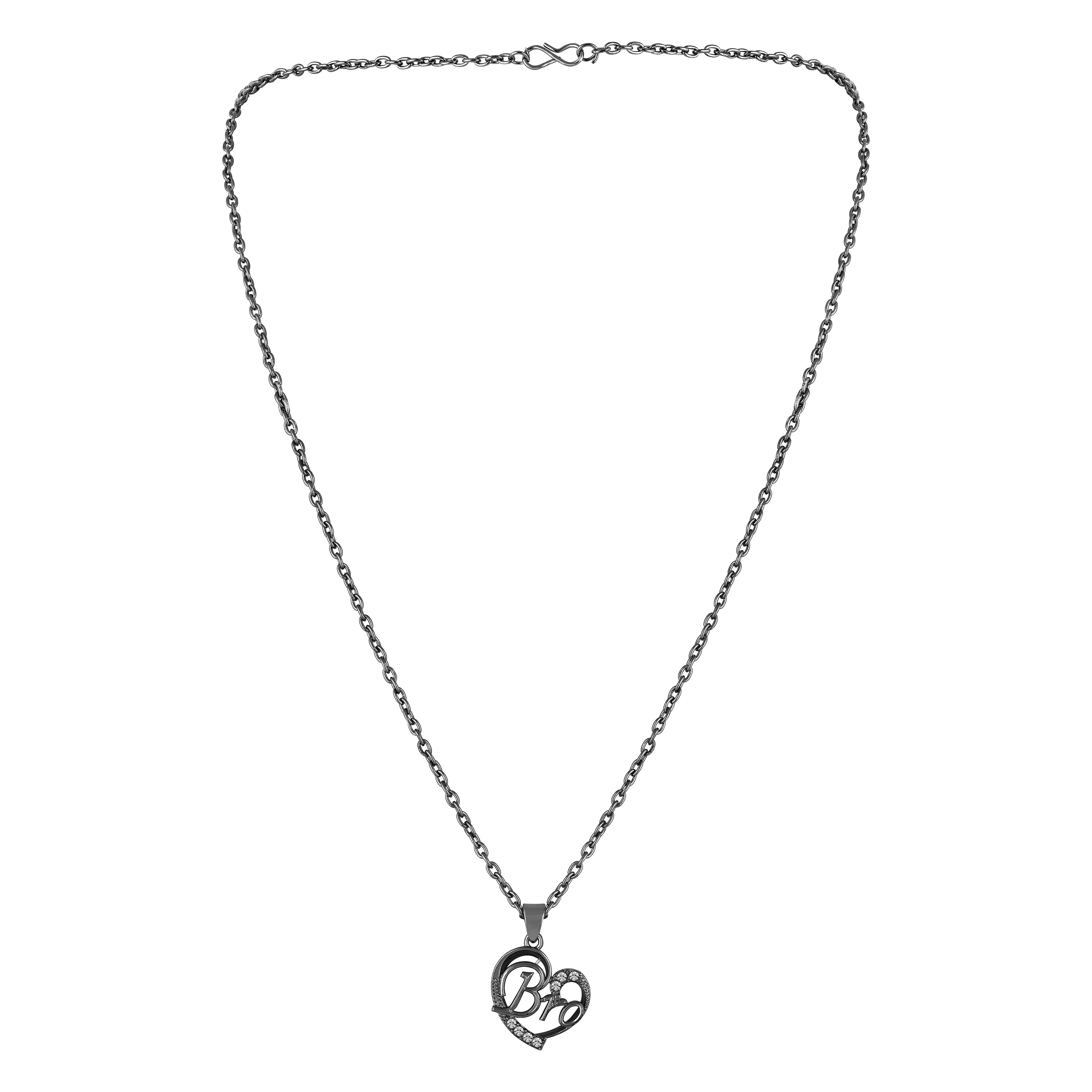 Love You Bro Heart Pendant