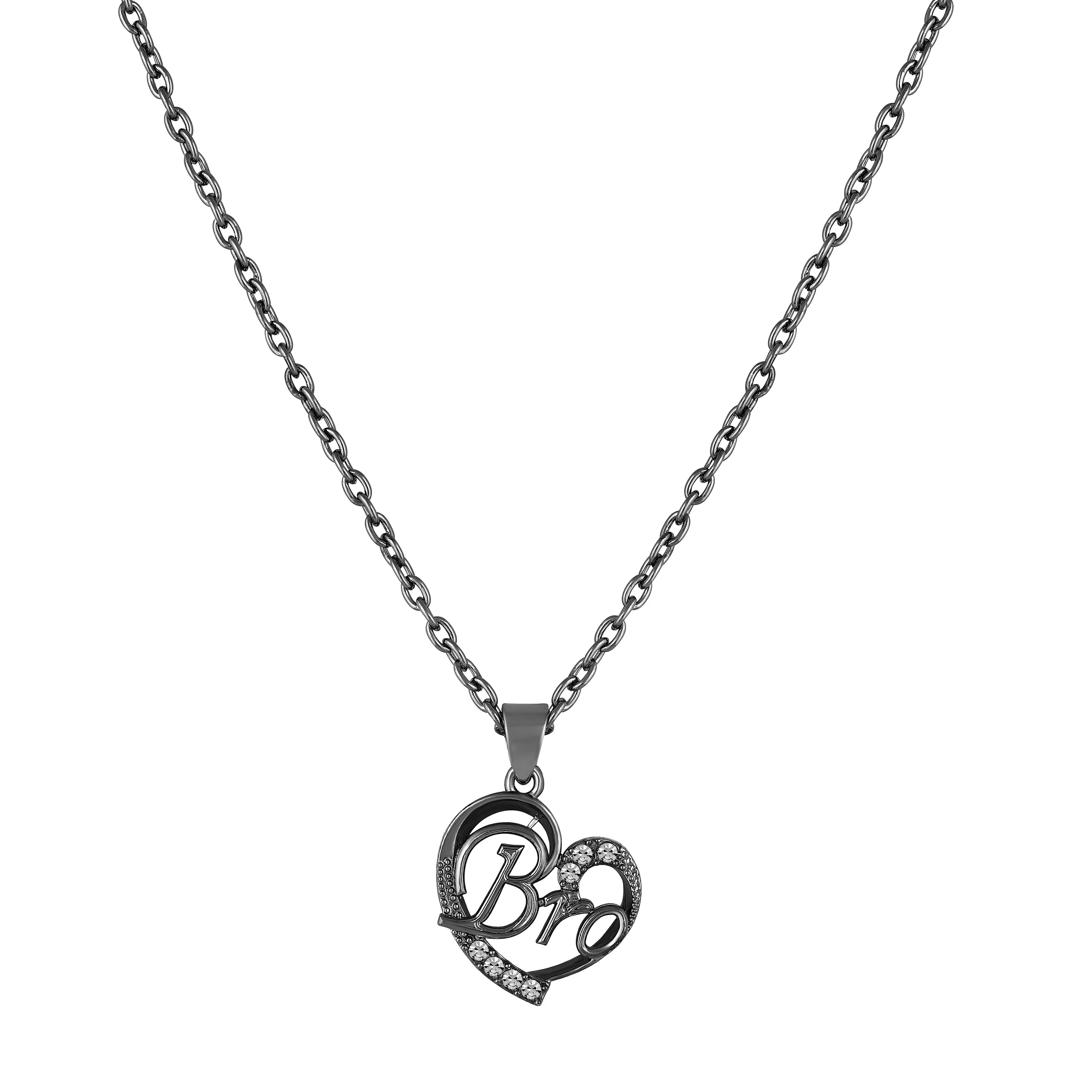 Love You Bro Heart Pendant