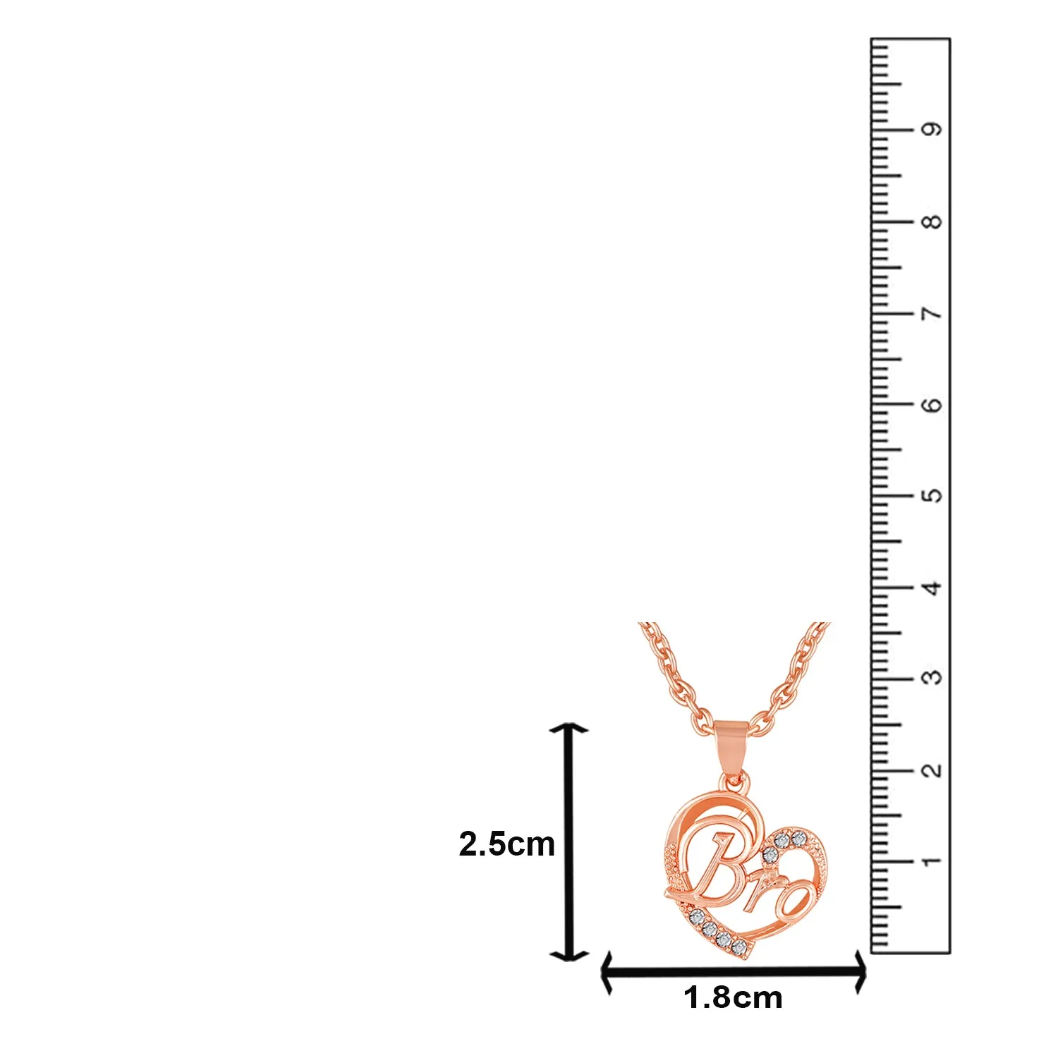Love You Bro Heart Pendant