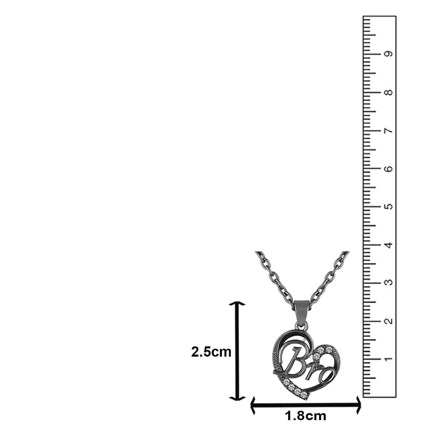 Love You Bro Heart Pendant