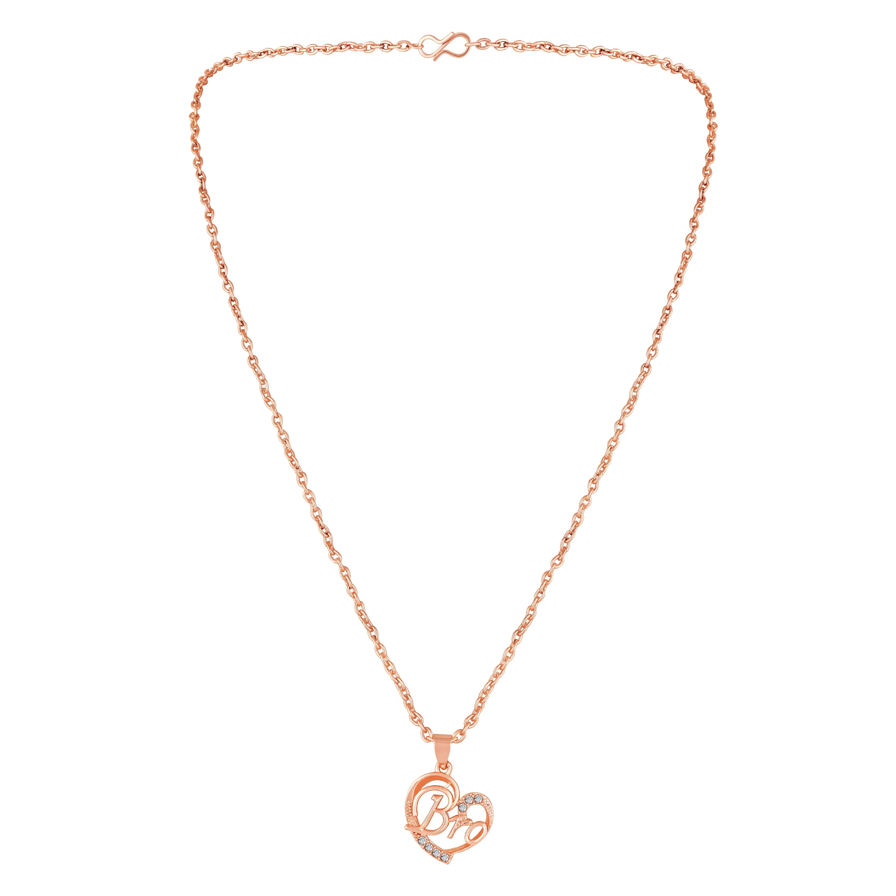 Love You Bro Heart Pendant
