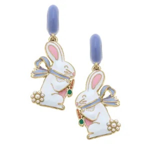 Lovey Bunny Huggie Hoop Earrings
