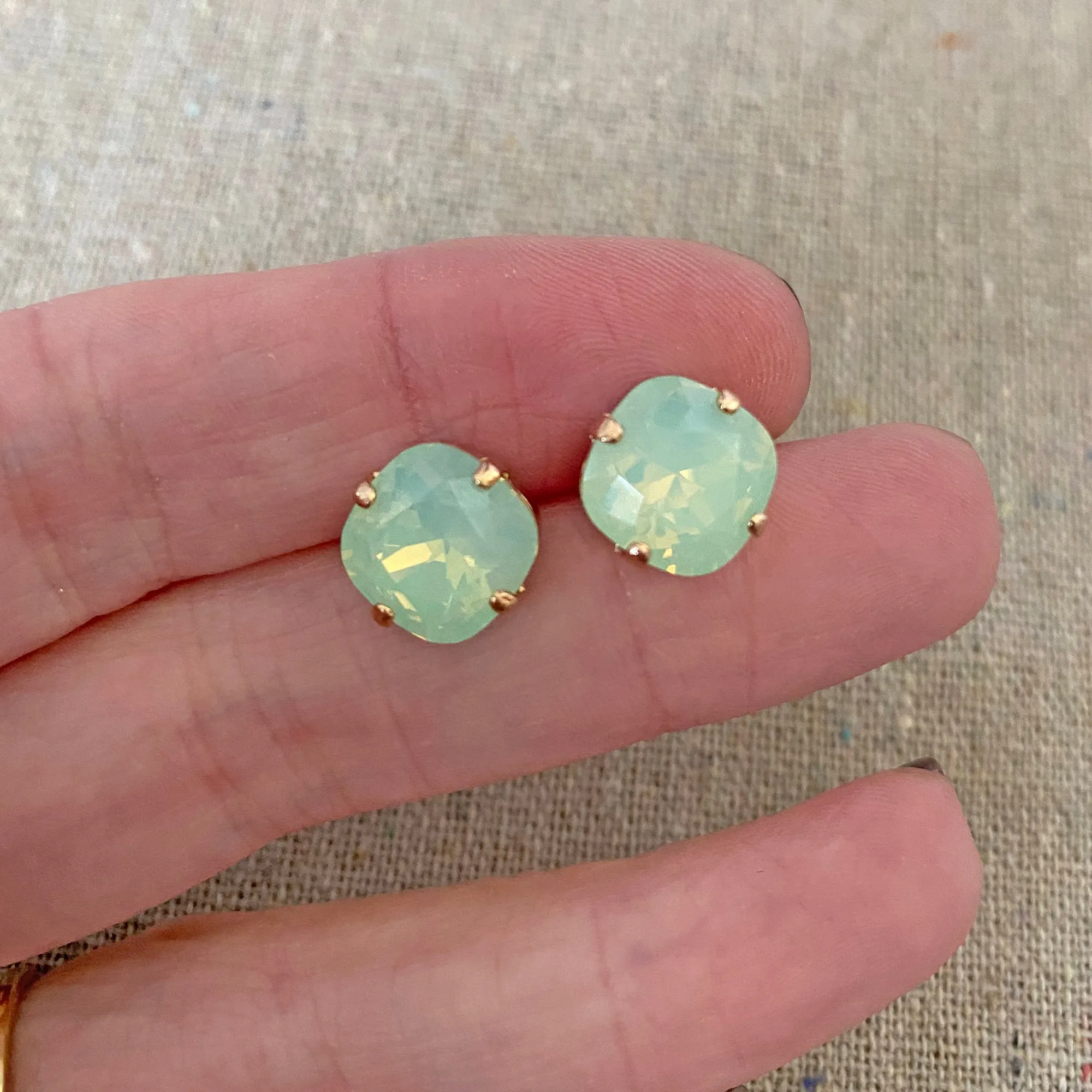Medium Cushion Post Earrings
