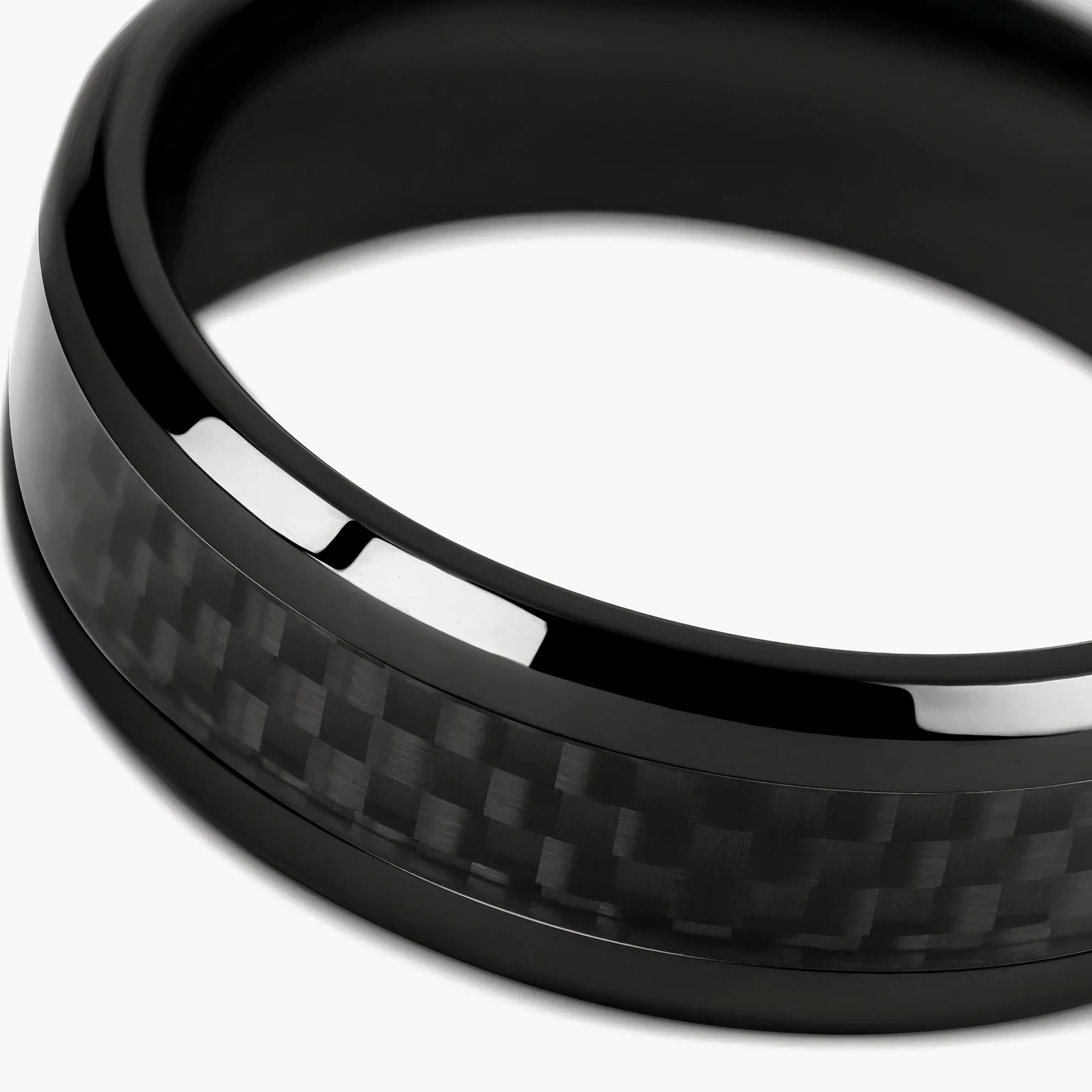 Men’s Carbon Fiber Wedding Band – Personalized Ring for Him