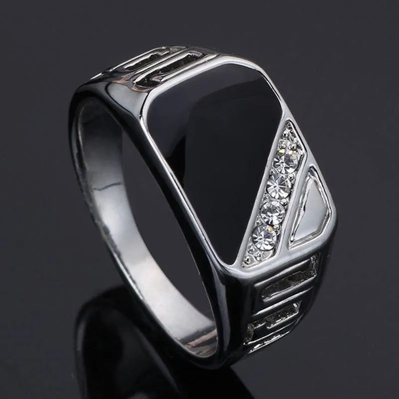 Men's Classic Rhinestone Ring