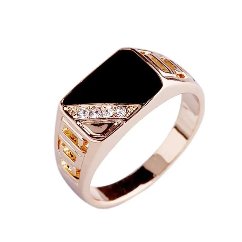 Men's Classic Rhinestone Ring