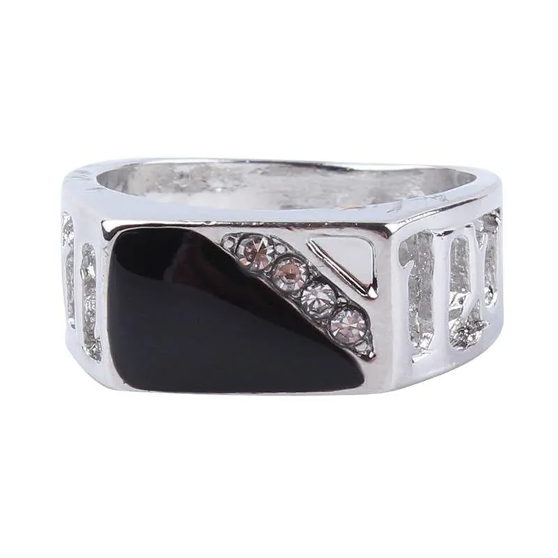 Men's Classic Rhinestone Ring