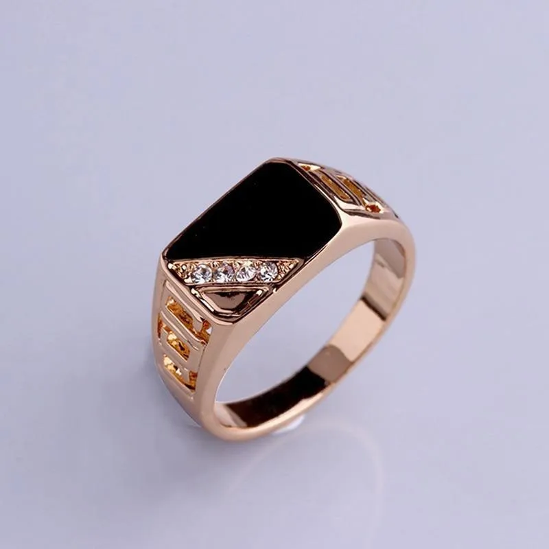 Men's Classic Rhinestone Ring