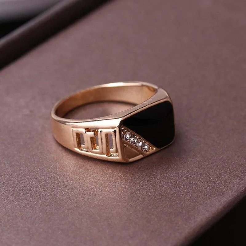 Men's Classic Rhinestone Ring