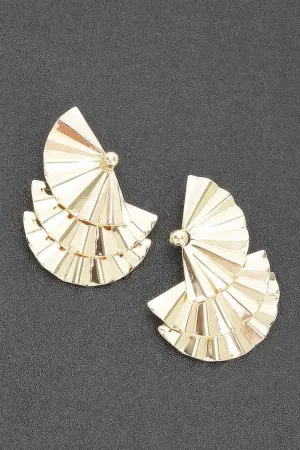 Metal Elegant Fan Earring