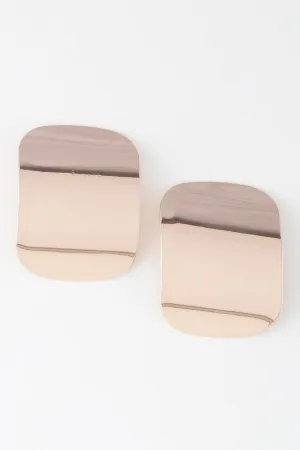Modern Shiny Plate Earrings
