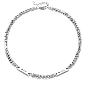 Necklace with name pendants