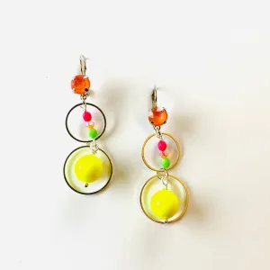 Neon Floating Charm Earrings