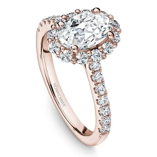 Noam Carver Pave Halo Engagement Ring