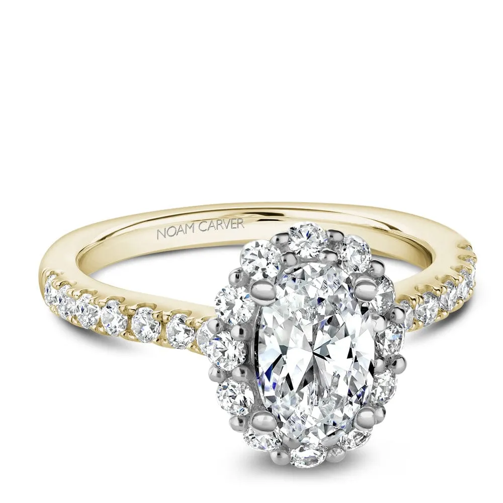 Noam Carver Pave Halo Engagement Ring