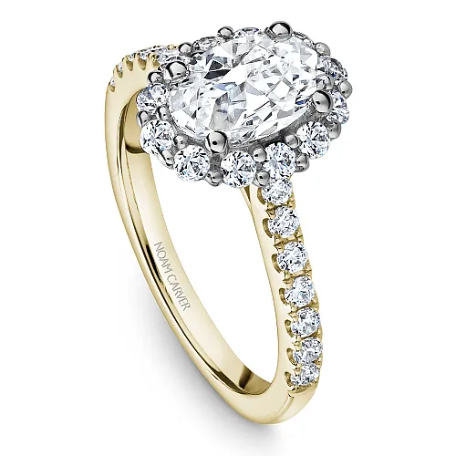 Noam Carver Pave Halo Engagement Ring