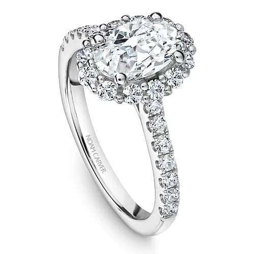 Noam Carver Pave Halo Engagement Ring