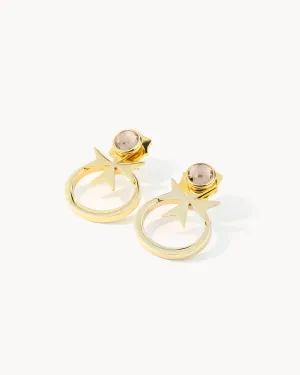 October Birthstone Love Maltese Cross  Ħabbata Earring Set, Gold